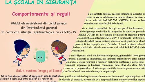 DOCUMENT Cum arată Ghidurile cu măsuri sanitare pentru începerea școlilor în Republica Moldova versus România