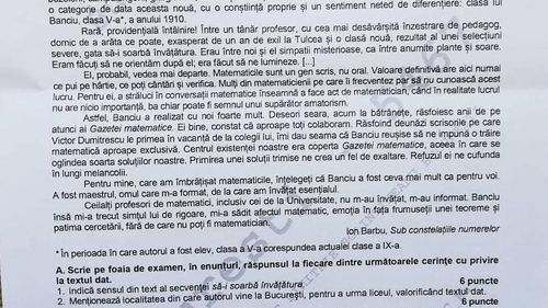Subiecte simulare BAC 2019 clasa a XII-a – Cerințele de la simularea la Limba și literatura română: Comentariu din Tudor Arghezi și eseu dintr-un roman interbelic