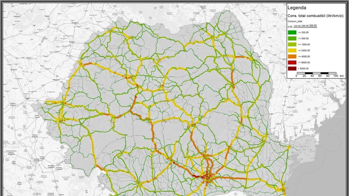 HARTA poluării auto: CNAIR a calculat consumul de carburant pe rețeaua de autostrăzi și drumuri naționale: 15 milioane de litri/zi și 5,5 miliarde litri/an