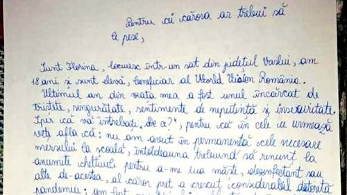 Scrisoare deschisă. 3 cereri ale copiilor “pentru a putea recupera o parte din ce am pierdut”: Să fie protejați, să aibă acces garantat la educație și să participe la deciziile care-i privesc