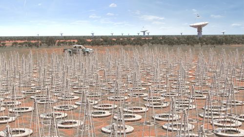 A început construirea gigantului radiotelescop SKA în Australia / Cu o suprafață de colectare de un kilometru patrat, va studia primele urme ale "big bangului", explozia gigantică care a dat naștere universului cu mai bine de 13 miliarde de ani în urmă