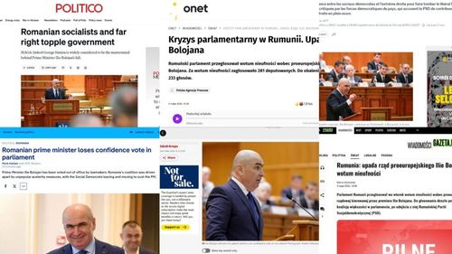 Cum se vede căderea Guvernului Bolojan în presa internațională: “George Simion, cu legături MAGA, creierul din spate” / ”Riscă să arunce țara într-o nouă criză politică” / “Socialiștii și extremiștii de dreapta au dat jos guvernul”
