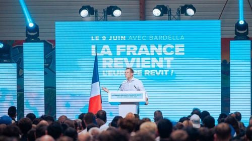 Alegeri europarlamentare iunie 2024, scena politică: 2. Franța – Reunirea Națională (RN, dreapta populistă) este într-o ascensiune aparent de neoprit