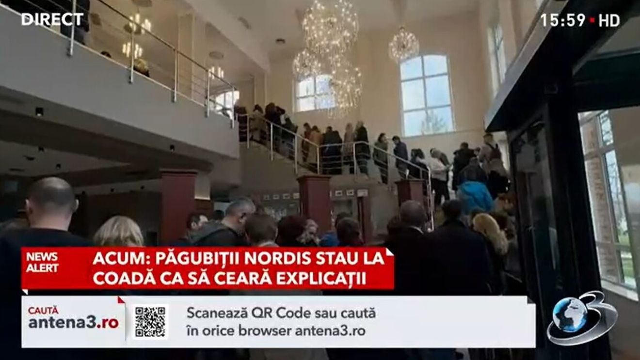Sute de clienți Nordis stau la coadă pentru a obține informații despre procedura de despăgubire 