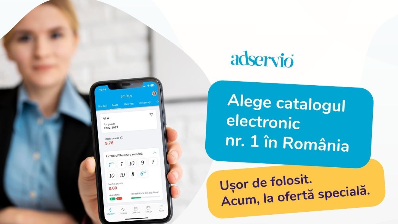 Catalogul electronic generează educație mai bună în școlile din România. Adservio cheamă directorii vizionari să se alăture digitalizării educației (P)
