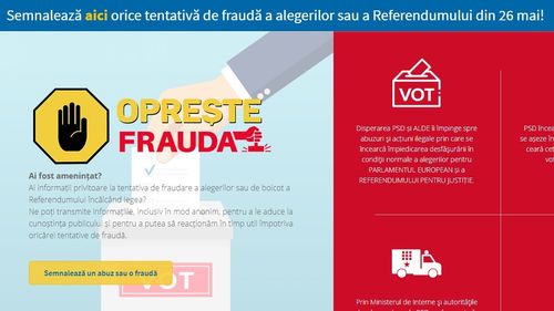 PNL a lansat site-ul OpresteFrauda.ro și le cere cetățenilor să semnaleze abuzurile la alegerile europarlamentare și referendum