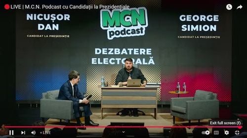 VIDE Dezbatere electorală cu Nicușor Dan la MCN Podcast: „Nu vreau alegeri anticipate, România nu-și permite asta” / Micutzu: Exact ca Iohannis, domnul Simion fuge de dezbateri