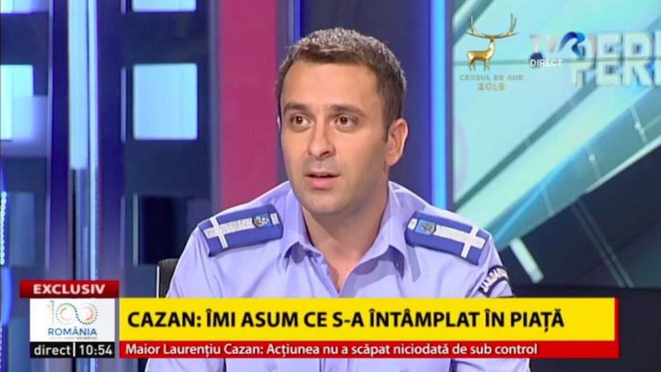 VIDEO Laurențiu Cazan, comandantul jandarmilor din Piața Victoriei: Dacă nu acționam la momentul respectiv, lucrurile ar fi stat mult mai rău. Ne cerem scuze celor care, poate, au suferit gratuit