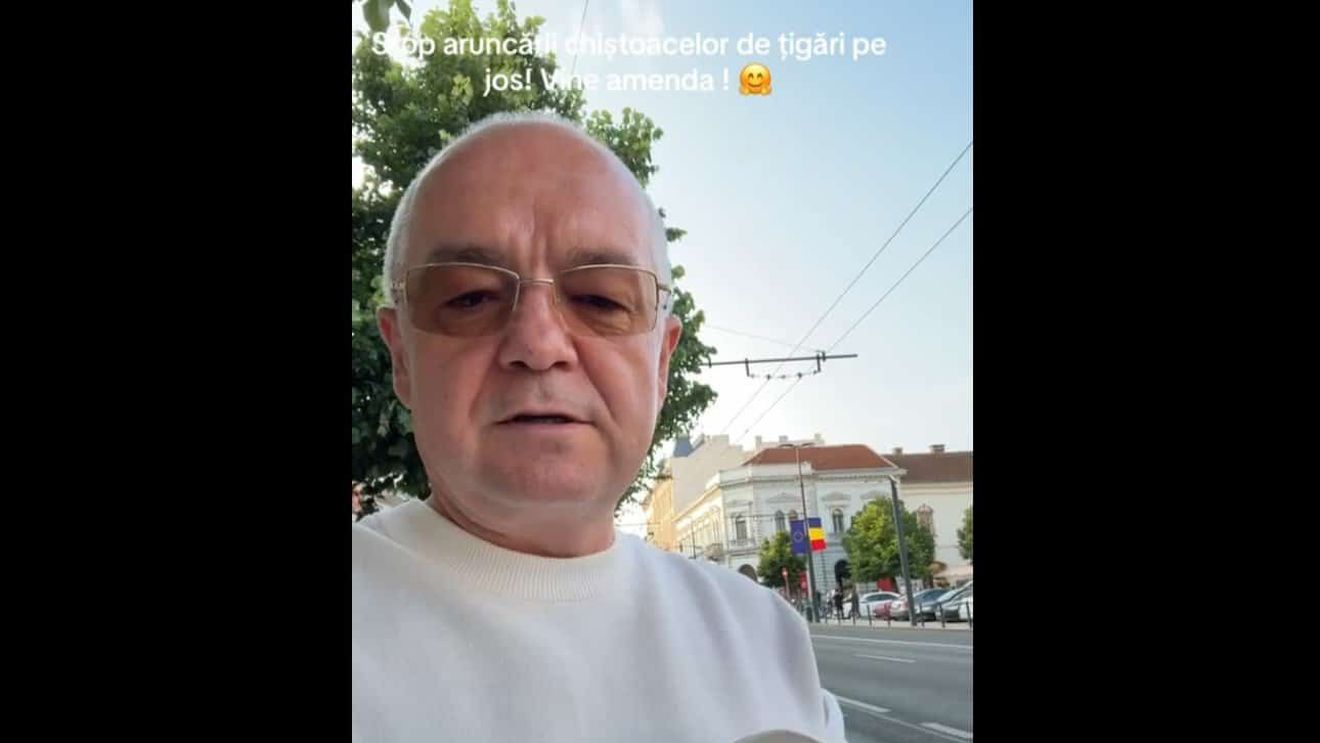 Primarul Emil Boc a strâns chiștoace de pe jos, în centrul Clujului / ”No bun, de data asta, am strâns eu chiștoacele de pe jos. Data viitoare, amendă între 500 și 1.000 de lei„