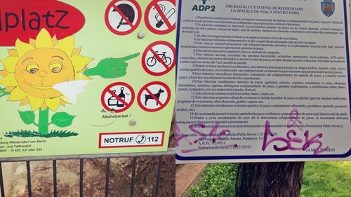 Părinții care schimbă Bucureștiul: Grow Up Romania a lansat o campanie de înlocuire a panourilor “comuniste” din parcuri. Răspunsul autorităților: Să spună cetățenii că afișele nu sunt bune