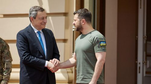 Premierul Mario Draghi promite că „vom reconstrui tot”, după ce a vizitat orașul Irpin, distrus de ruși