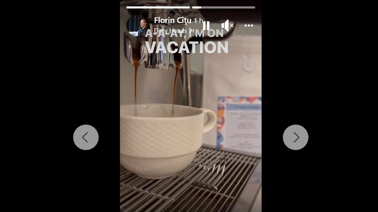 VIDEO Florin Cîțu își pregătește cafeaua ascultând „I am on vacation”