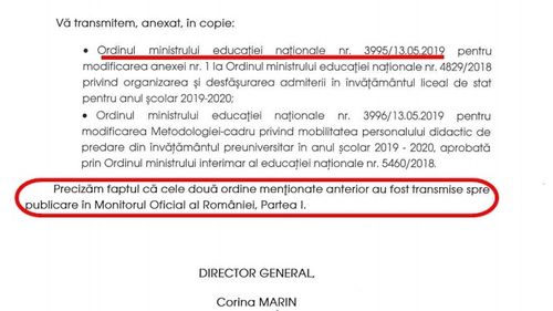 Scandalul admiterii schimbate – Andronescu: Nu am fost în situația de a publica în Monitorul Oficial / Ministerul Educației: Ordinele au fost transmise spre publicare în Monitor