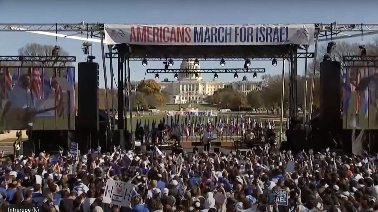 VIDEO A început un amplu marș la Washington pentru susținerea Israelului