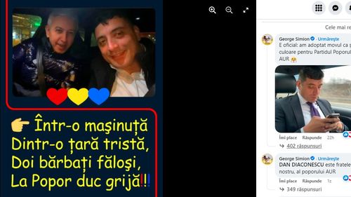 După Eugen Teodorovici, George Simion defilează și cu Dan Diaconescu: "Este fratele nostru, al poporului AUR"/ Diaconescu a avut o condamnare cu executare pentru șantaj