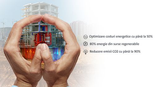 Descoperă GeoExchange, soluția de energie regenerabilă pentru dezvoltare urbană, care asigura încălzire, răcire și apă caldă. Reduce costurile cu până la 50% și emisiile de carbon cu până la 90%