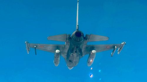 GALERIE FOTO Imagini din timpul misiunii avioanelor F-16 împtriva dronelor / ”Reperat, identificat, angajat și neutralizat!”