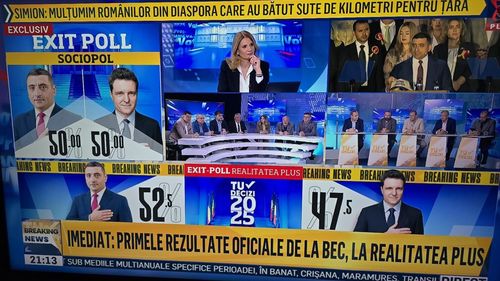 Televiziunea „poporului” îl dă câștigător pe George Simion, după „un sondaj propriu”, cu 52%-47% / Anca Alexandrescu: Suntem sub atac. Oameni buni dacă ați câștigat de ce vă mai obosiți