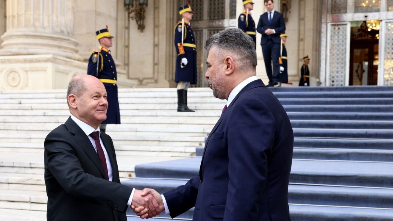 Marcel Ciolacu vorbește despre organizarea unui forum economic româno-german, după întâlnirea cu Olaf Scholz
