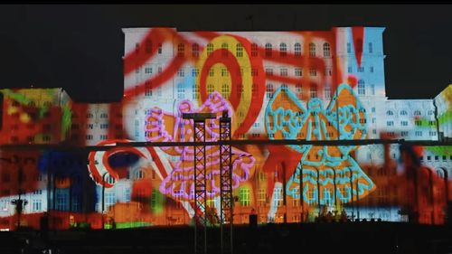 iMapp Bucharest - Winners League transformă faţada Palatului Parlamentului, sâmbătă, într-o „capitală a luminii”