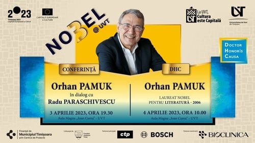 Celebrul scriitor turc Orhan Pamuk, laureat Nobel, vine luni la Timișoara în proiectul capitală culturală europeană