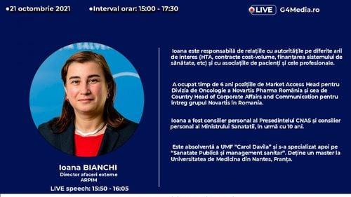 VIDEO Ioana Bianchi (ARPIM): Există noi politici și strategii la nivel european pentru care nu suntem pregătiți. Vorbim de strategii europene, dar nu știm cu cine să interacționăm la Ministerul Sănătății