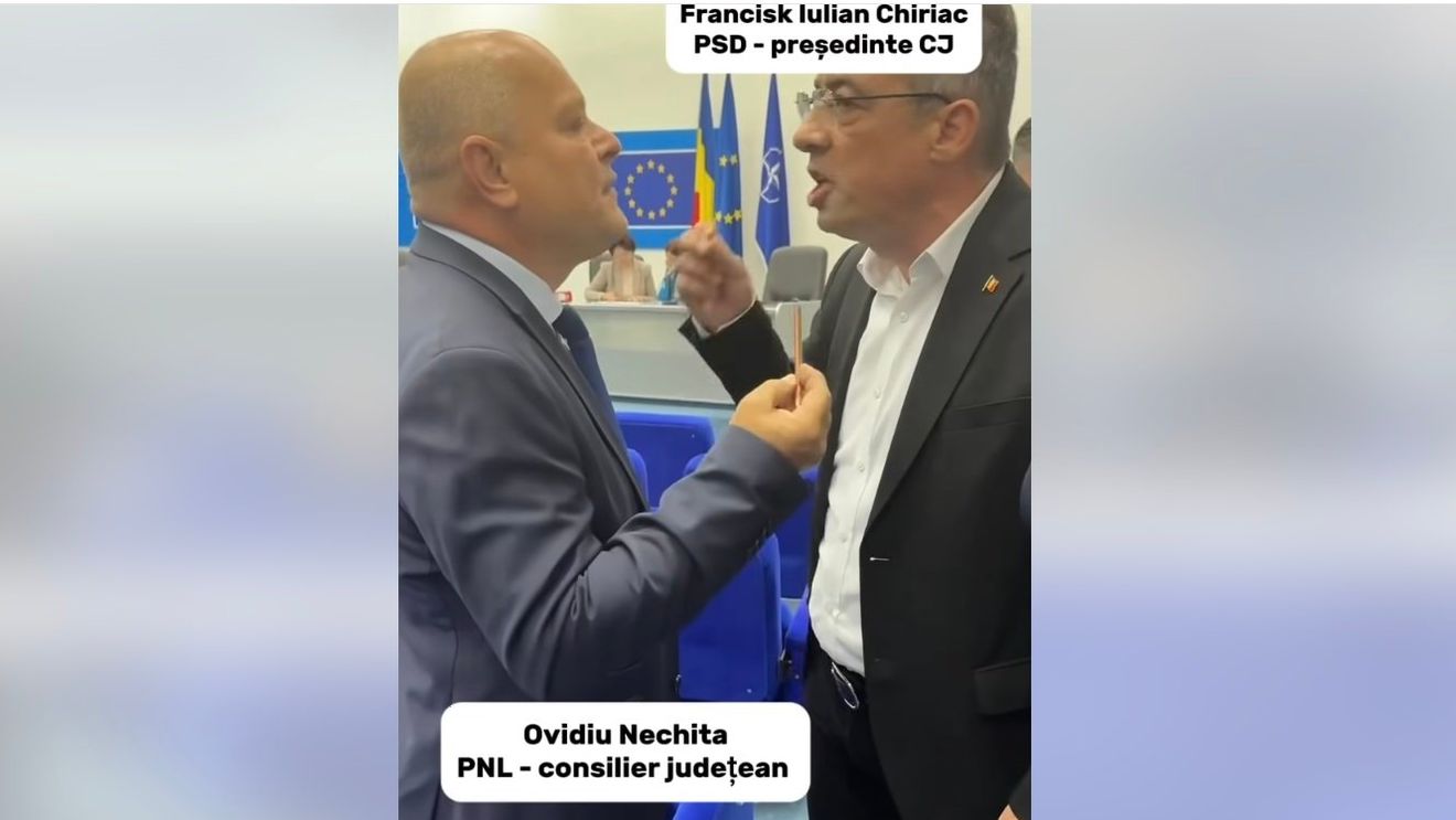 VIDEO Dialog între președintele CJ Brăila (PSD) și liderul de grup PNL: ”Zât!” - ”Zât să-i spui lu' mă-ta, măi porcule, ce eu sunt pisică?” / Ședința a fost suspendată