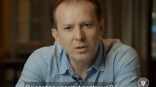 VIDEO Florin Cîțu lansează campania „Ce conține vaccinul?” / 11 spoturi vor fi difuzate în mass-media într-o campanie de informare publică, fără bani de la Guvern