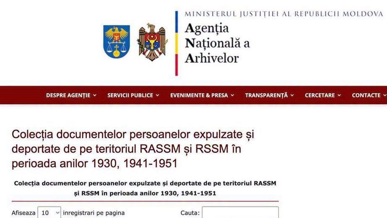 Listele persoanelor deportate din RSS Moldoveanească de sovietici în 1941, accesibile online: Peste jumătate dintre numele deportaților au fost identificate