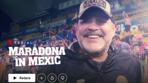 Neflix a lansat în 13 noiembrie serialul-documentar ”Maradona în Mexic”, în care marele fotbalist joacă rolul lui Dumnezeu, al diavolului și al lui Diego