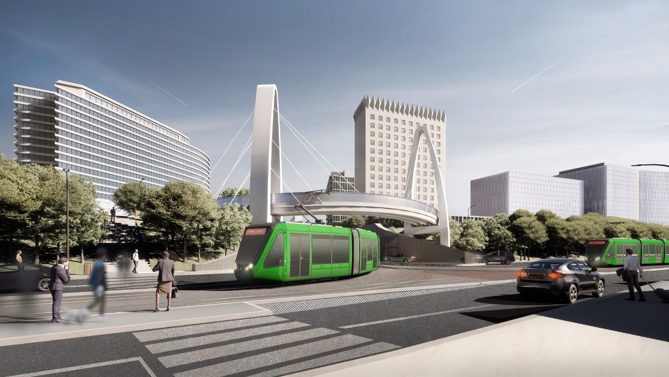 FOTO | Proiect urban în nordul Capitalei, în zona de corporații Dimitrie Pompeiu – Pipera: peste 534 de milioane de lei, investiția Primăriei Capitalei pentru infrastructură rutieră și de tramvai, piste de biciclete și o pasarelă pietonală