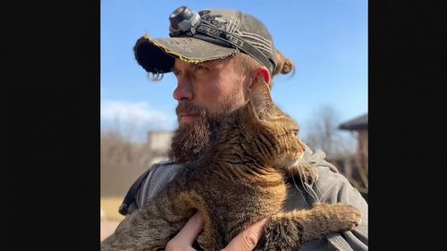 VIDEO Salvatorul de pisici din Irpin: Actorul ucrainean Alexei Surovtsev susține că salvează până la 30 de pisici pe zi din clădirile distruse de bombardamentele rusești