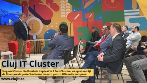 Colaborarea este noua competiție la Cluj IT - singurul Cluster din România implicat în 3 EuroClustere, cu oportunități de peste 3 milioane de euro pentru IMM-urile europene (PARTENERIAT)
