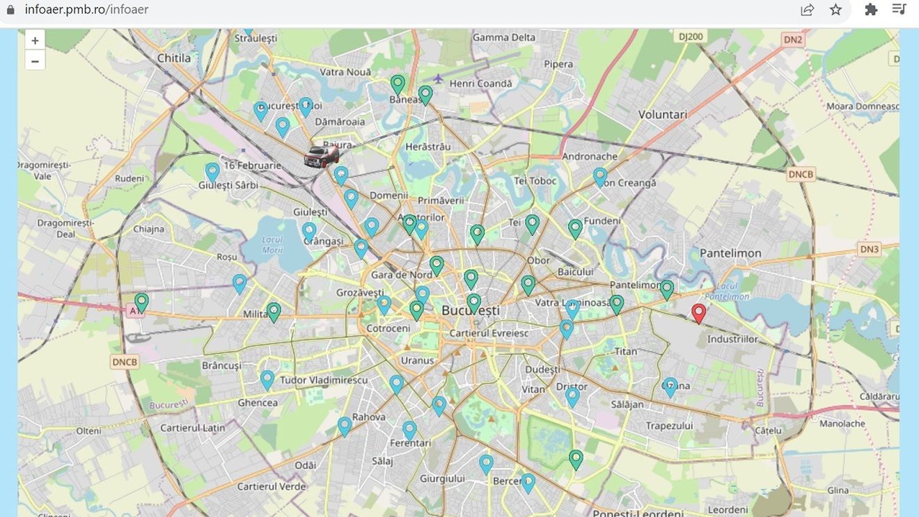 Primăria Capitalei a lansat platforma pentru informarea privind calitatea aerului în București. Sunt publicate datele transmise de 44 de senzori amplasați în oraș