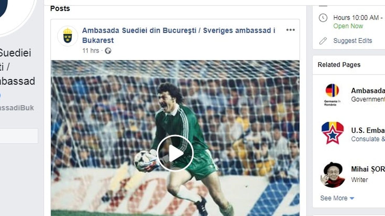 Ambasada Suediei, trolling la guvern: A postat imaginile cu Helmuth Duckadam apărând cele 4 penaltiuri, aluzie la îndemnul lui Tusk pentru români să apere statul de drept