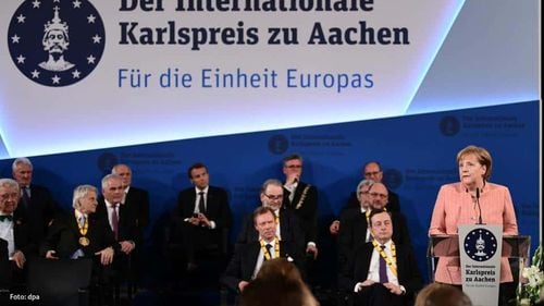 Discursul lui Merkel la Aachen, replică pentru discursul-programatic al lui Macron de la Sorbona: Cele patru priorități pentru Europa