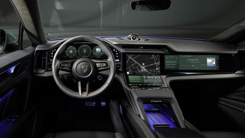 FOTO Porsche a dezvăluit interiorul noului Cayenne electric / Ecranul principal este un OLED curbat / Controalele fizice pentru climatizare au supraviețuit