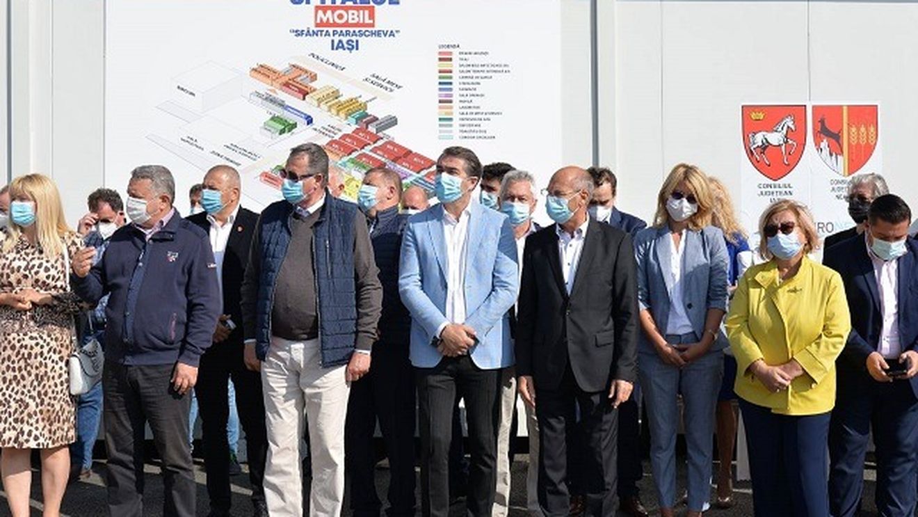 Spitalul modular din Iași pentru Covid, în continuare nefuncțional, la patru luni de când ar fi trebuit să primească primii pacienți. Tătaru spune că unitatea nu are avizele necesare și nici personal / Disputa politică din jurul proiectului
