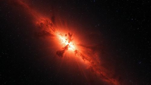 O explozie de raze gamma care a durat 7 ore, cea mai lungă înregistrată vreodată, a fost detectată de astronomi