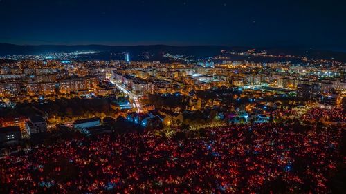 FOTO Spectacolul Luminației la Cluj-Napoca / Imagini din dronă cu cimitirul din Mănăștur
