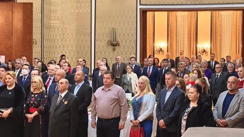 FOTO Diana Șoșoacă și Adrian Severin au sărbătorit Ziua Unității Naționale a Rusiei, la ambasada de la București/ Discursul ambasadorului Kuzmin a inclus toți vectorii cheie ai retoricii Kremlinului