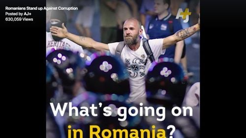 VIDEO Reprimarea violentă a protestelor de la București, într-un reportaj Al Jazeera: ”Românii s-au săturat de corupție”