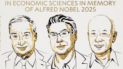 Premiul Nobel pentru economie 2025, acordat francezului Philippe Aghion, israeliano-americanului Joel Mokyr și canadianului Peter Howitt