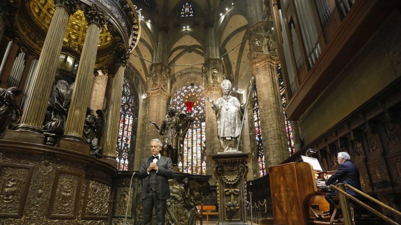 Recitalul susţinut de Andrea Bocelli la Domul din Milano, urmărit de peste 30 de milioane de utilizatori YouTube