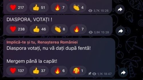 Simpatizanții din diaspora ai candidatului pro-rus Călin Georgescu, îndemnați pe grupurile de propagandă să-l voteze în continuare, după decizia CCR de anulare a alegerilor și după ce BEC a oprit procesul de vot