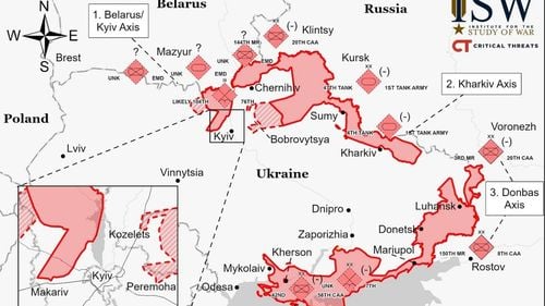 HARTA Ce teritorii controlează Rusia în Ucraina: armata rusă atacă din nord, est și sud