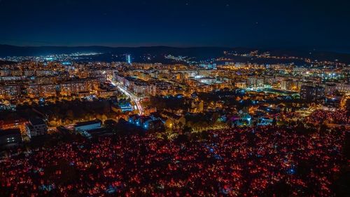 FOTO Spectacolul Luminației la Cluj-Napoca / Imagini din dronă cu cimitirul din Mănăștur