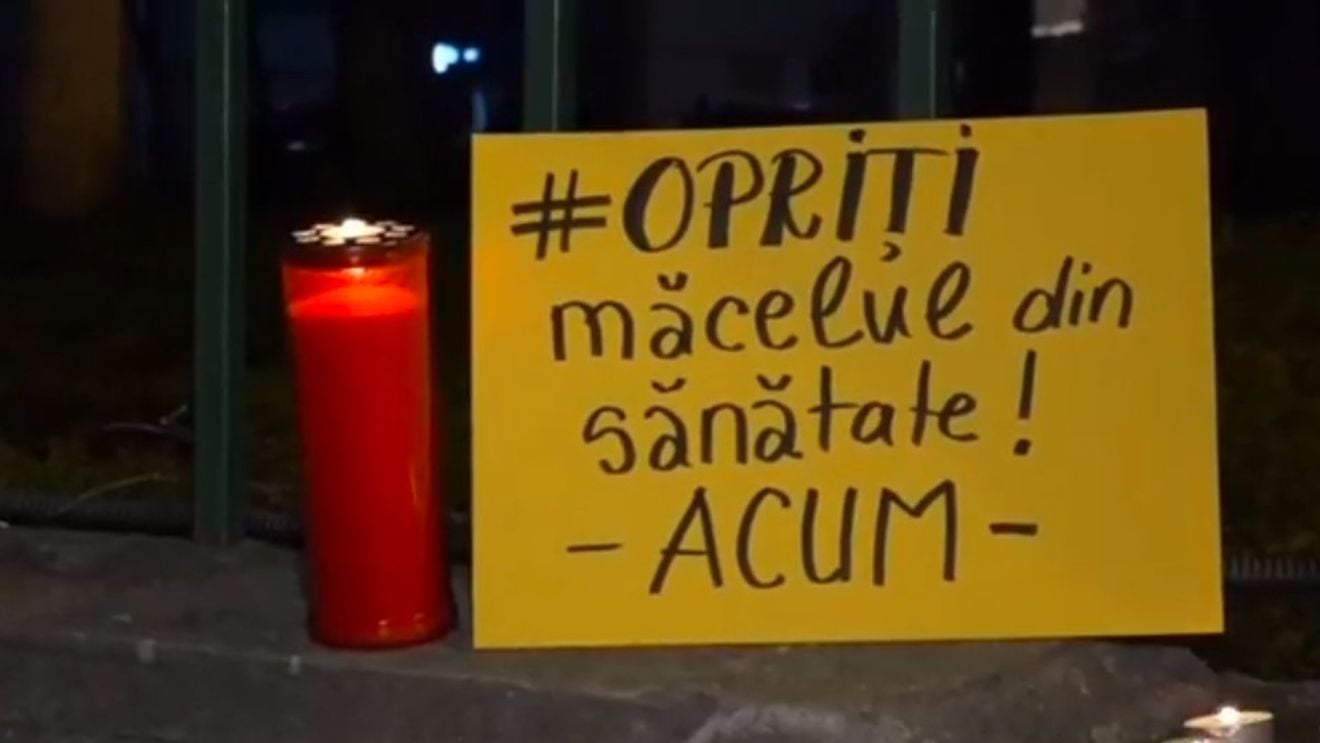 VIDEO Protest în fața Institutului Matei Balș: Cerem ferm oprirea dezastrului din sănătate! / Organizatorii anunță acțiuni similare și în țară, în fața spitalelor municipale