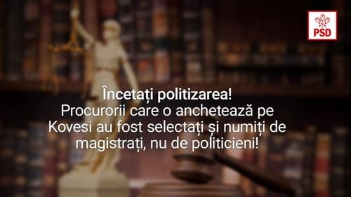 PSD apără secția specială de investigare a magistraților: ”Încetați politizarea anchetei penale împotriva doamnei Kovesi! Lăsați probele să vorbească!”