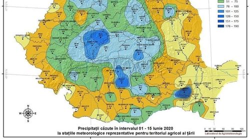 ANM: La staţia meteo Slobozia, în trei zile, a plouat cât de trei ori media multianuală a lunii iunie/ Aceste elemente pun în evidenţă caracterul extrem al vremii din această perioadă